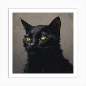 Black Cat Art Print