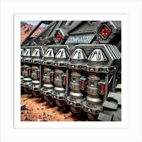 A Detailed View Of The Tectonic Missile Pods Art Print