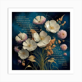 Flowers And Verse Art Print