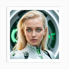 Futuristic Woman 5 Art Print