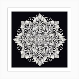 mandala pattern and symmetry Art Print