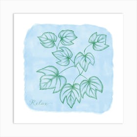 Relax Leaves Art Print