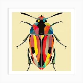 Bug on yellow Art Print