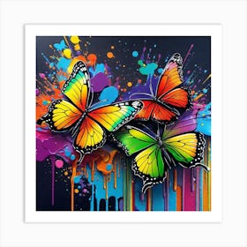 Colorful Butterflies 51 Art Print