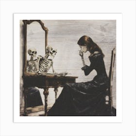 Skeletons In The Mirror Art Print