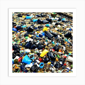 Ocean Pollution Garbage Trash Waste Debris Plastic Marine Environment Ecological Crisis P (6) Art Print