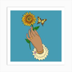 Sunflower Square Art Print