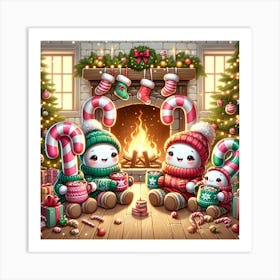 Christmas Bunny Art Print