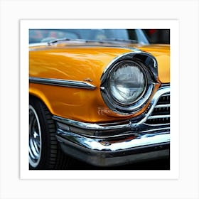 Classic Car Headlights Art Print