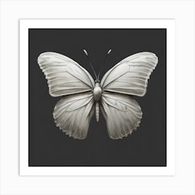 White Butterfly Art Print