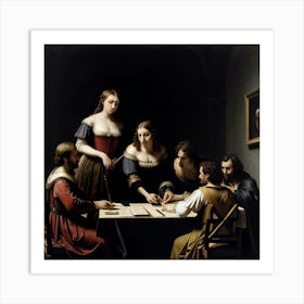 Group Of Women At A Table 1 Art Print