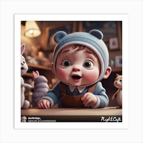 Cartoon Baby Art Print