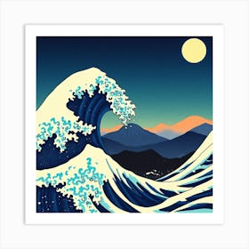 Great Wave Off Kanagawa 8 Art Print