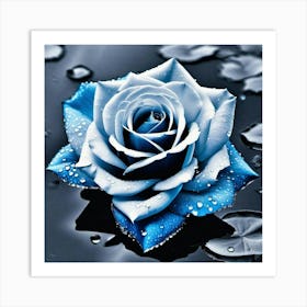 Blue Rose Art Print