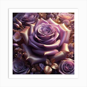 Purple Roses Art Print