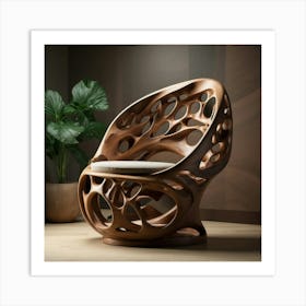 Sculptural Tree Design Chair Art Print