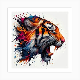 Colorful Tiger 2 Art Print