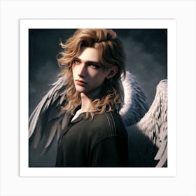 Male angel Art Print