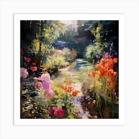 Brushstroke Ballet: Giverny Reverie Art Print