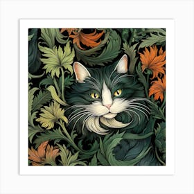 Cat In The Garden 1 Art Print