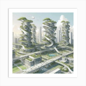 Futuristic Cityscape 53 Art Print