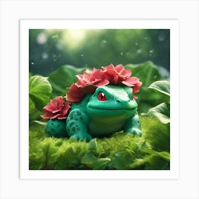 Pokemon Flower Frog Art Print