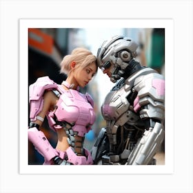 Robot Couple 15 Art Print