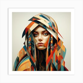 Geometric Argentinian Woman 03 Art Print