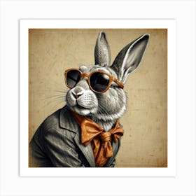 Rabbit In Sunglasses 4 Art Print