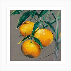 Oranges On A Tree Art Print