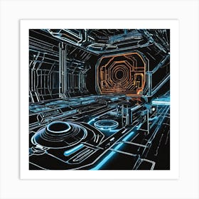 Futuristic Space 3 Art Print