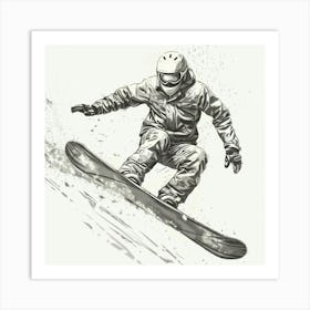 Snowboarder In The Air Canvas Print Art Print