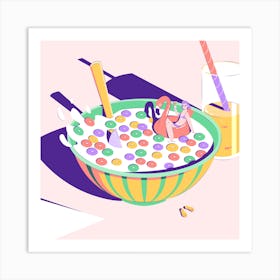 Cheerio Pool Art Print