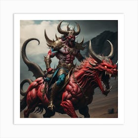 Demon On Horseback 3 Art Print