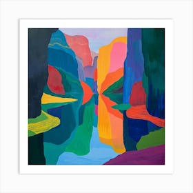 Colourful Abstract Bohemian Switzerland National Park Czech Republic 3 Art Print