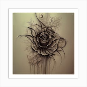 Minimalist Rose Art Print