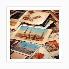 Postage Stamps 21 Art Print