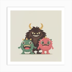 Monsters 1 Art Print