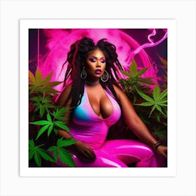 Pink Dreadlocks Art Print