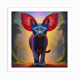 Cat With Wings 1 Art Print