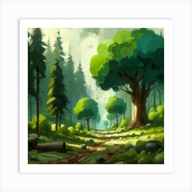 Forest Path 1 Art Print