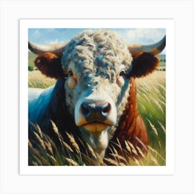 Simmental Bull Art Print