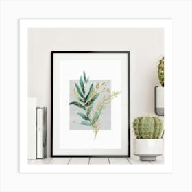 Watercolor Leaf Print Art Print