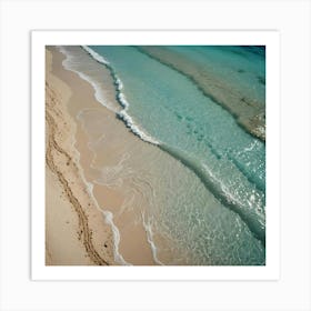 Ocean and Beach Sand Art Print