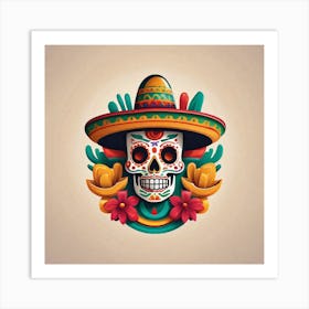 Day Of The Dead Skull 97 Art Print