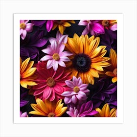 Colorful Flowers 11 Art Print