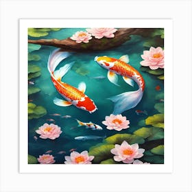 Koi Fish Painting 1 Art Print