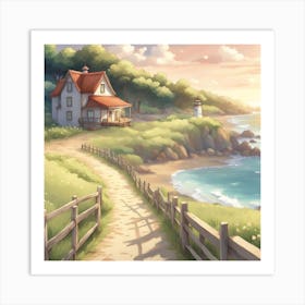 House By The Sea Art Print