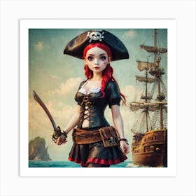 Pirate Girl Art Print