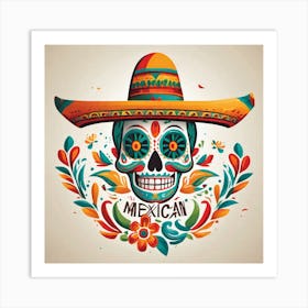 Mexican Skull 77 Art Print